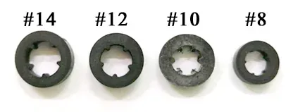เปรียบเทียบขนาดแหวนยาง EPDM เบอร์ 8 ถึง 14